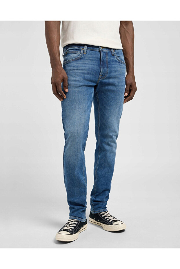 Men's Jeans, Lee, Luke, Regular Lenght, Cotton, Zipper, 5 Pockets, Blue, 32/34 - 2