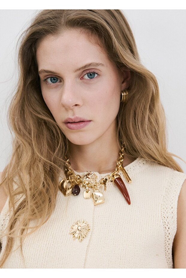 Kontrast şeritli triko yelek - 6