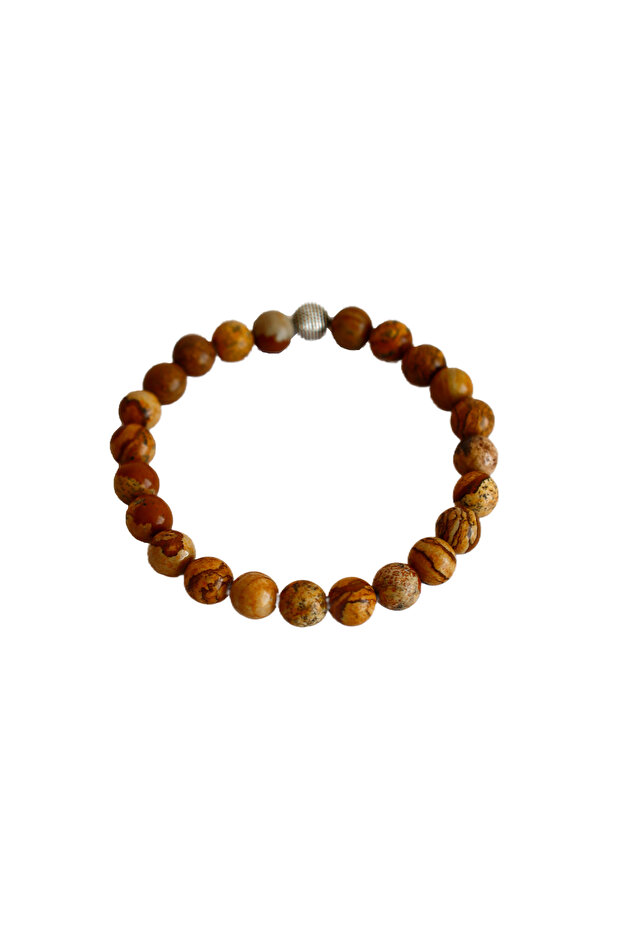 Picture Jasper Natural Stone Bracelet – Protective and Balancing Energy Stone