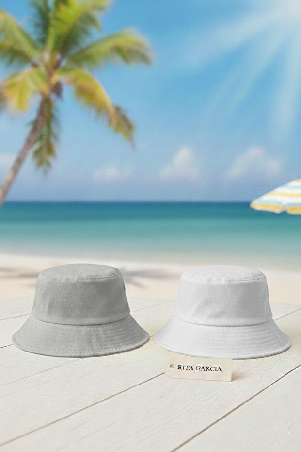 Advantage Pack of 2 Unisex Cotton Bucket Fisherman Hat Set