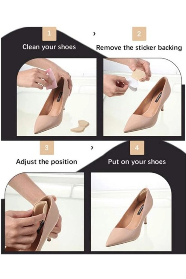 5 mm Shoe Heel Anti-Shock and Anti-Deflation Pad 2-Pack