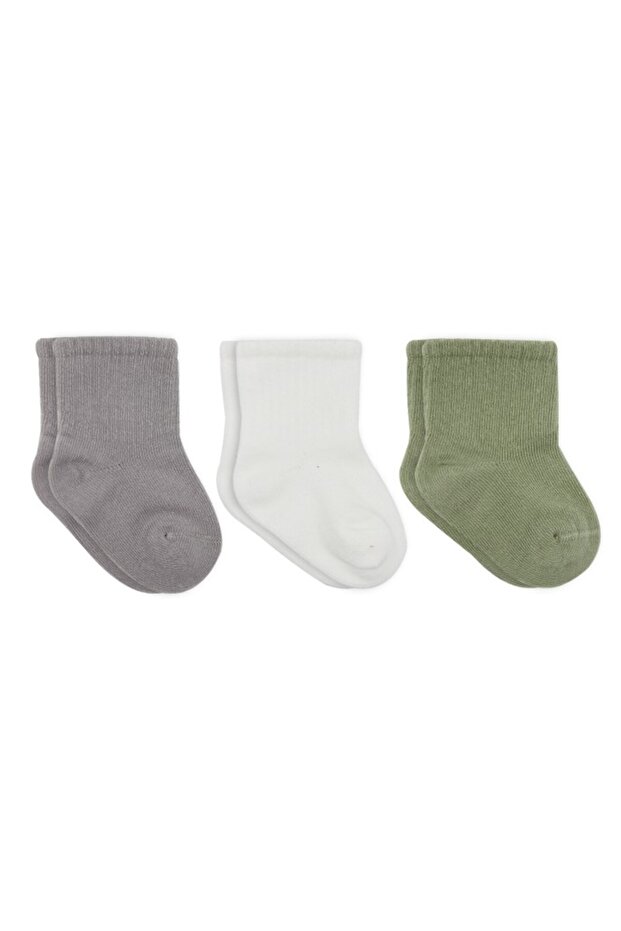 Koala Boy 3-Piece Combed Cotton Socks 10133 Gray