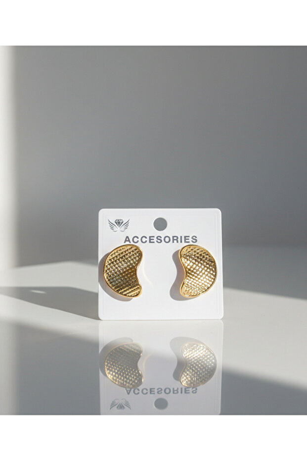 Patterned Trapezoid Earrings - 2