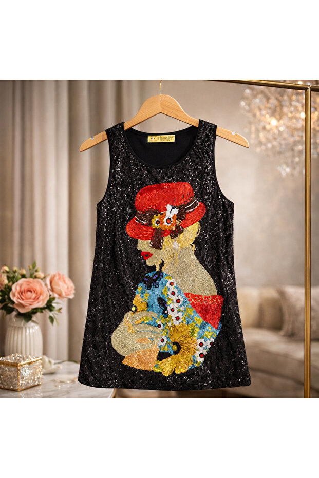 Luxurious sequined blouse with an elegant design