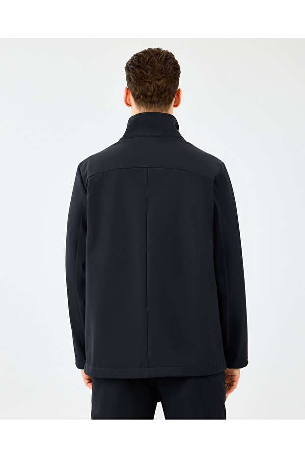 سترة M سوفتشيل الأساسية S2520132 معطف رجالي أسود - 3