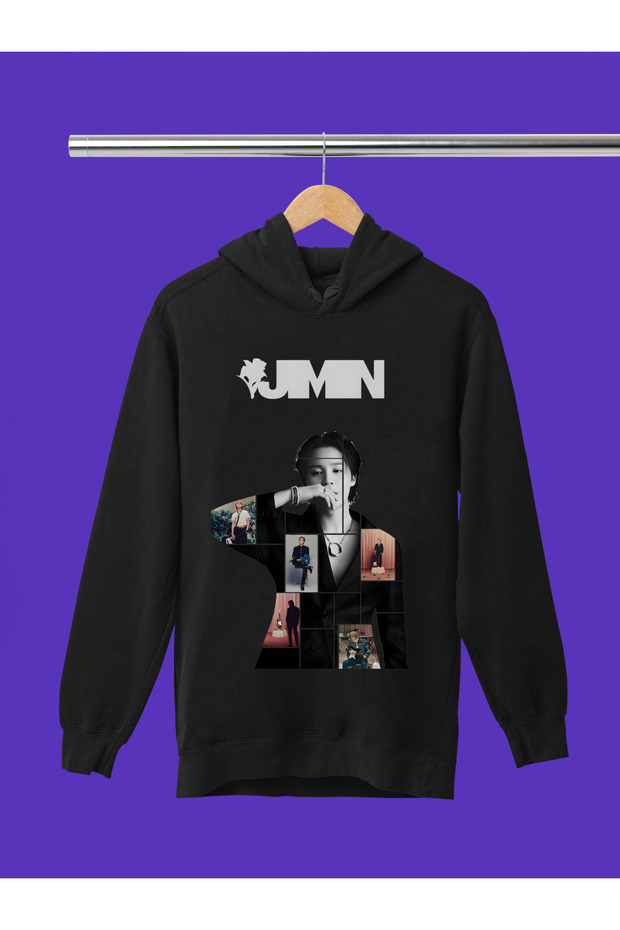 Bts Bangthan Boys Printed 3-Yarn Quality Soft Texture Hooded Children's Sweatshirt