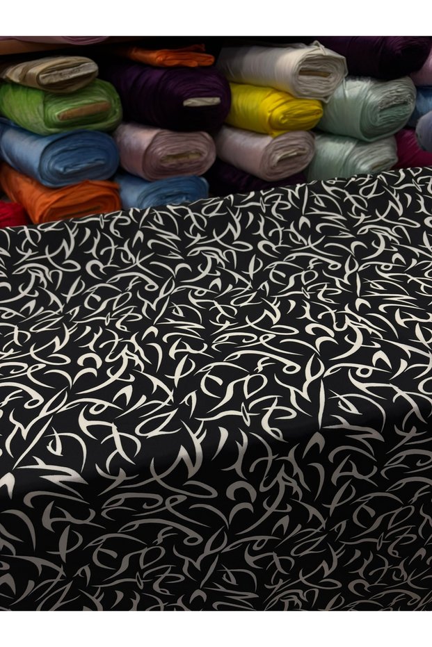 Patterned Crepe (Koşi̇ba) Fabric 110 cm Wide