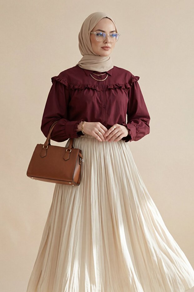 Elastična suknja Kraş - Bež - 2