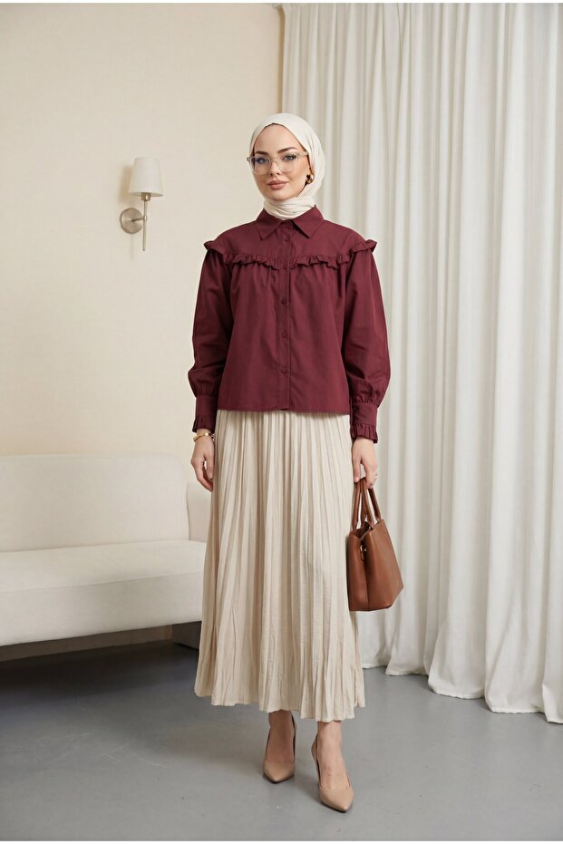 Elastična suknja Kraş - Bež - 3