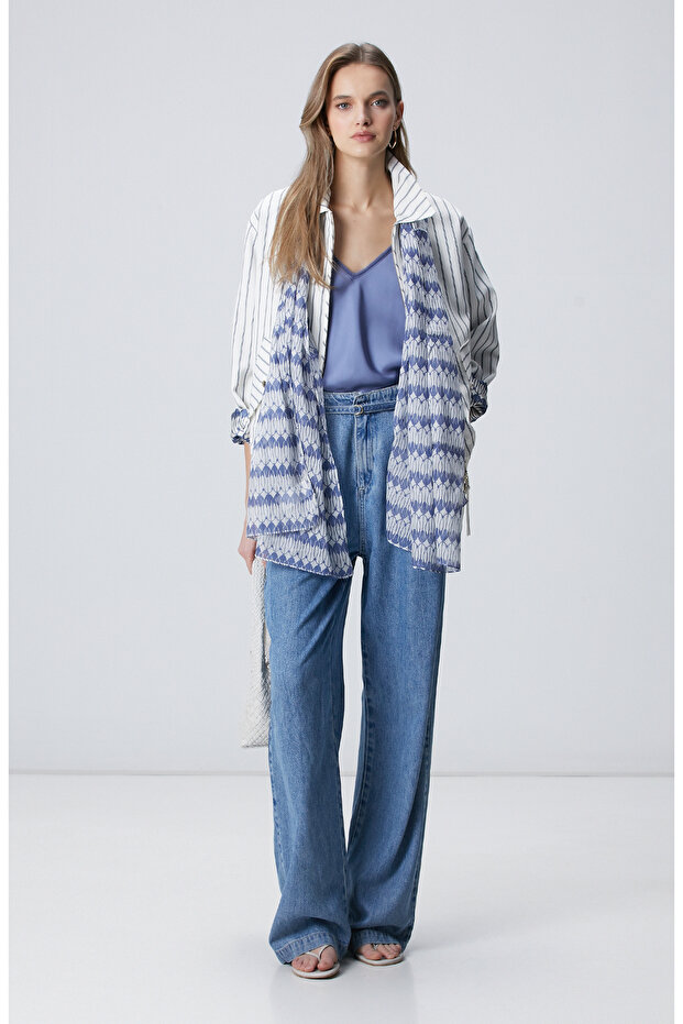 Indigo Denim Pantolon - 1