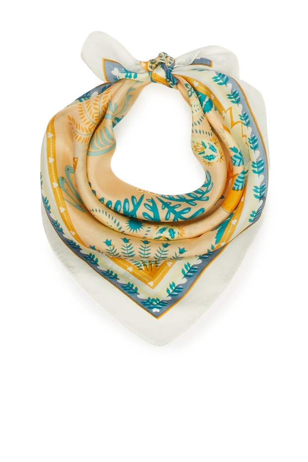 Colorblocked Kadın İpek Fular - 2