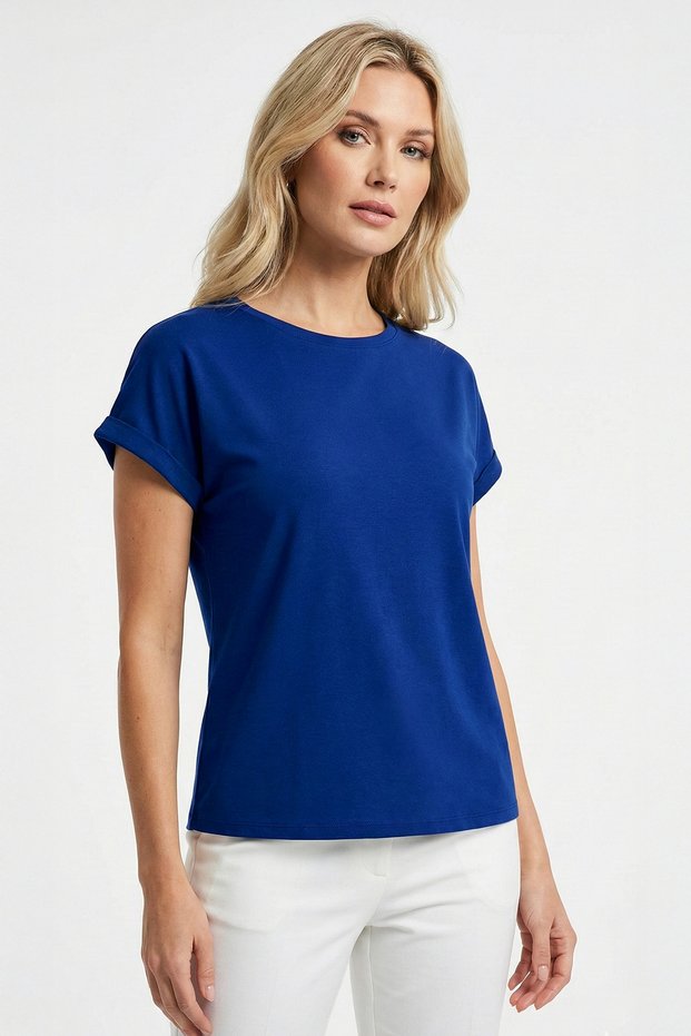 100% Cotton Striped Low Arm Tip Double Women's T-Shirt - with Different Color Options
