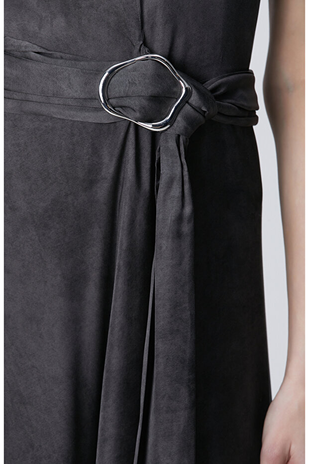 Füme Viskon Elbise - 6