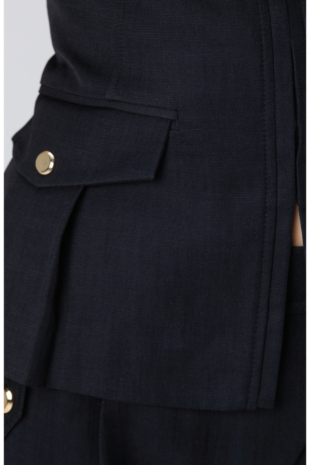 Siyah Viscose Bluz - 6