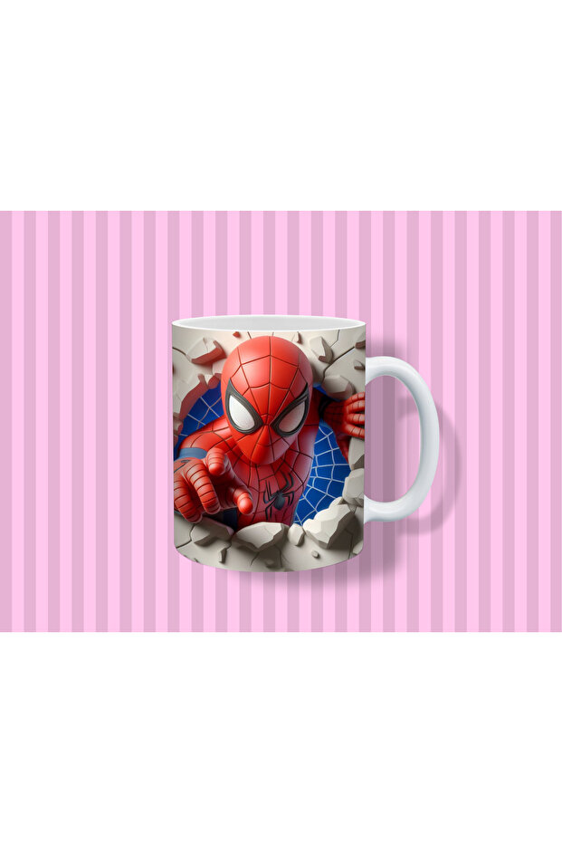 كوب على شكل سبايدر مان 330 مل |   تأثير ثلاثي الأبعاد - 4