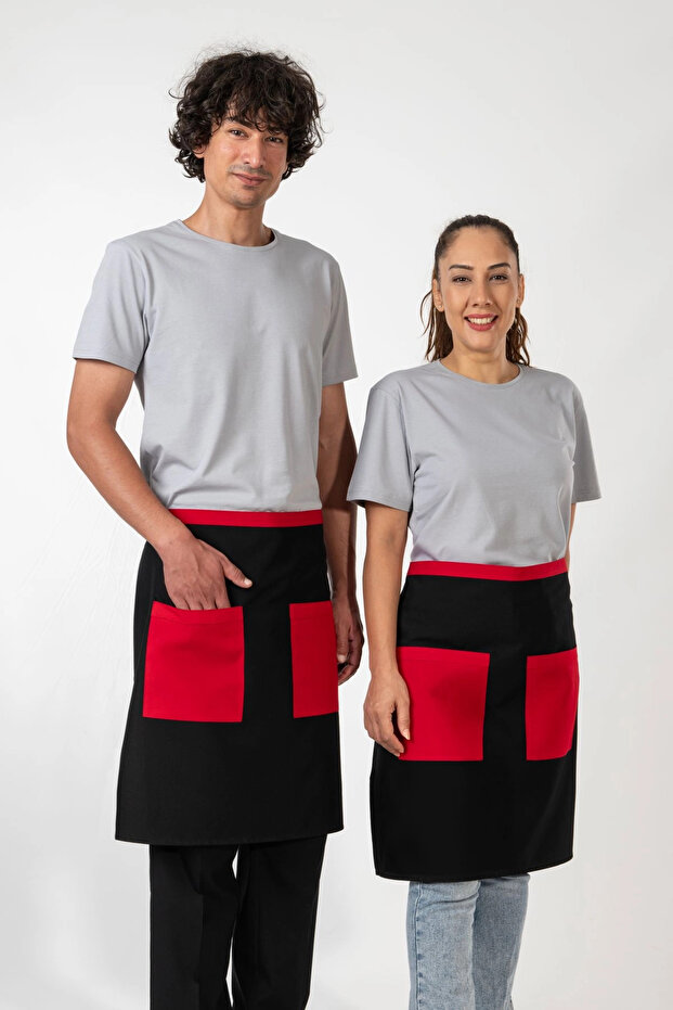 Gloria Model Half Apron Black - 1