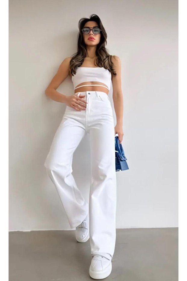 ''Feminen'' High Waist Flexible Wide Leg (Palazzo) Jeans (New Season)