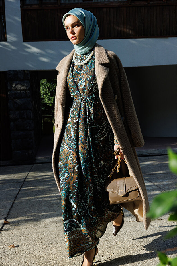 Etnik Desenli Elbise - 3