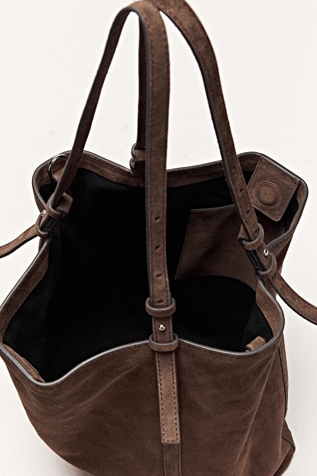 Süet deri tote çanta - 7
