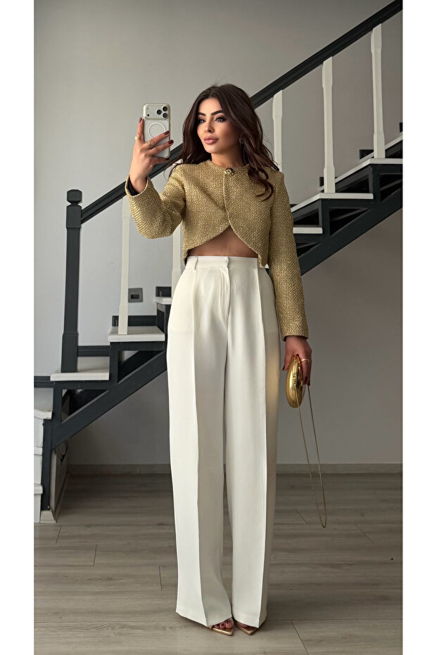 White Premium Palazzo Trousers