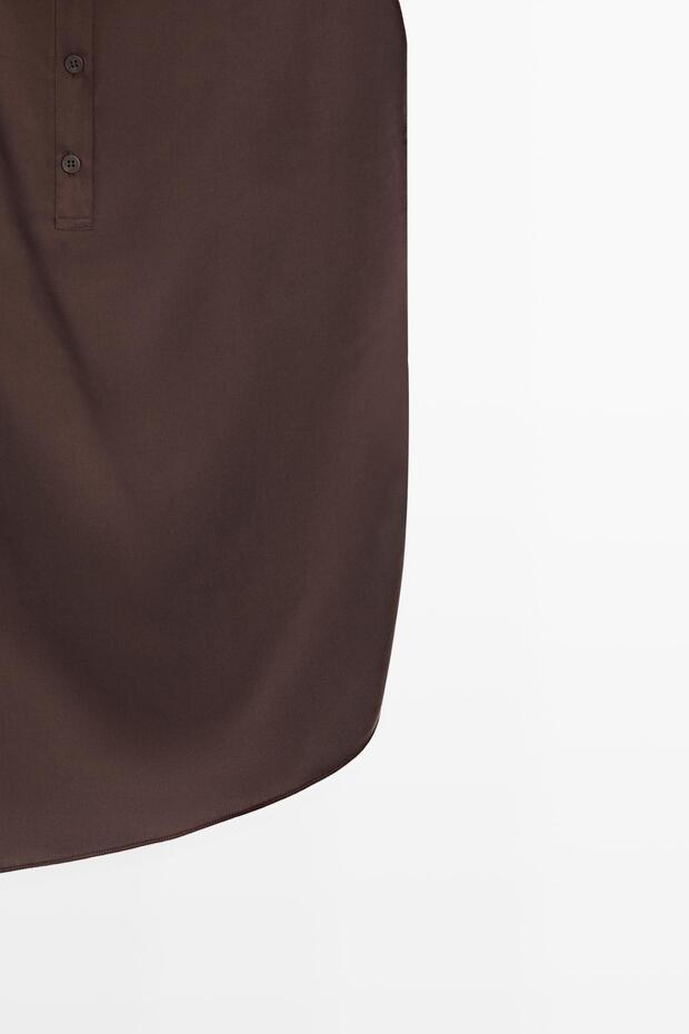 Asimetrik drapeli bluz - 7