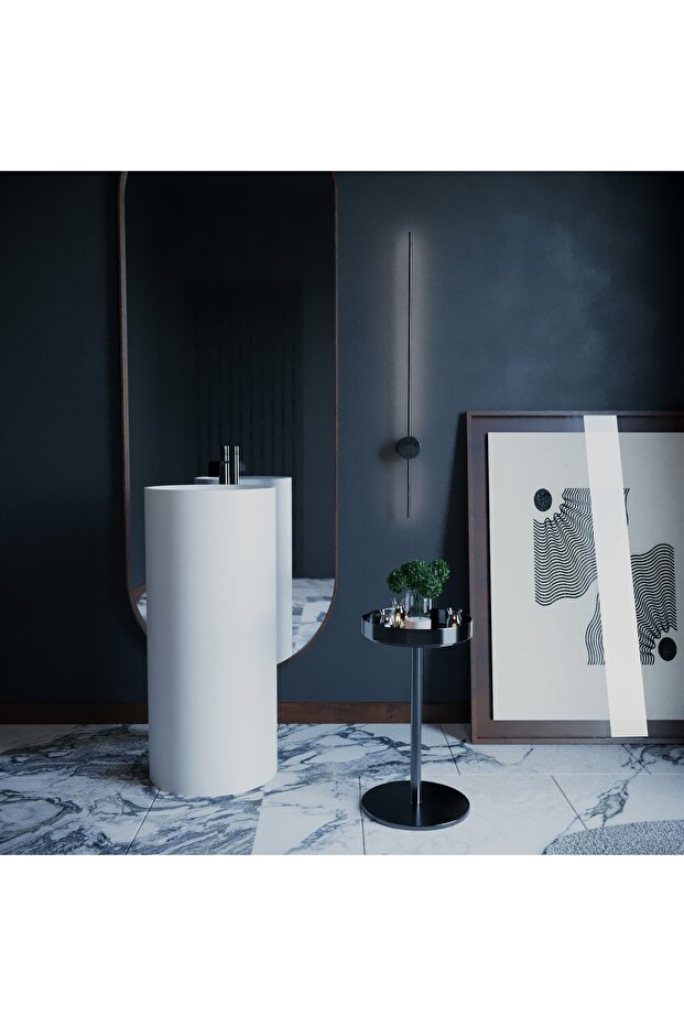 Monoblok Toledo Round Solid Banyo Lavabosu - 1