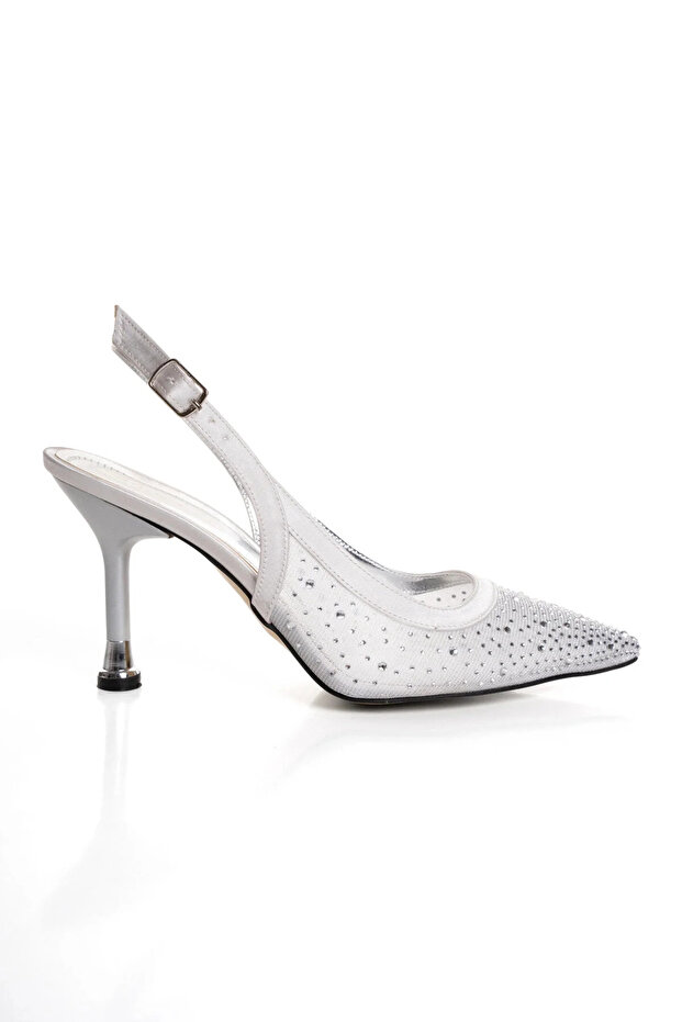 Women's Transparent Stone-Embellished Evening Shoes