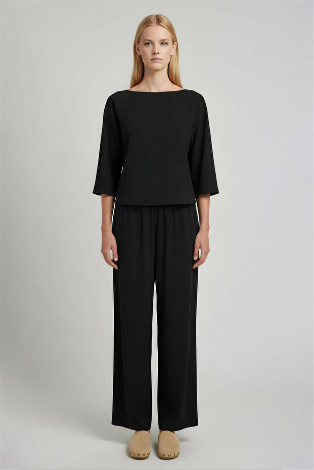Black Rubber High Waist Pants