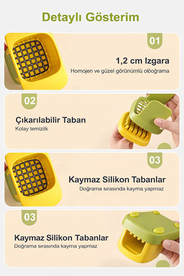 Vegetable Fruit Chopper Multifunctional Practical Fast Cutting Easy Use - 5