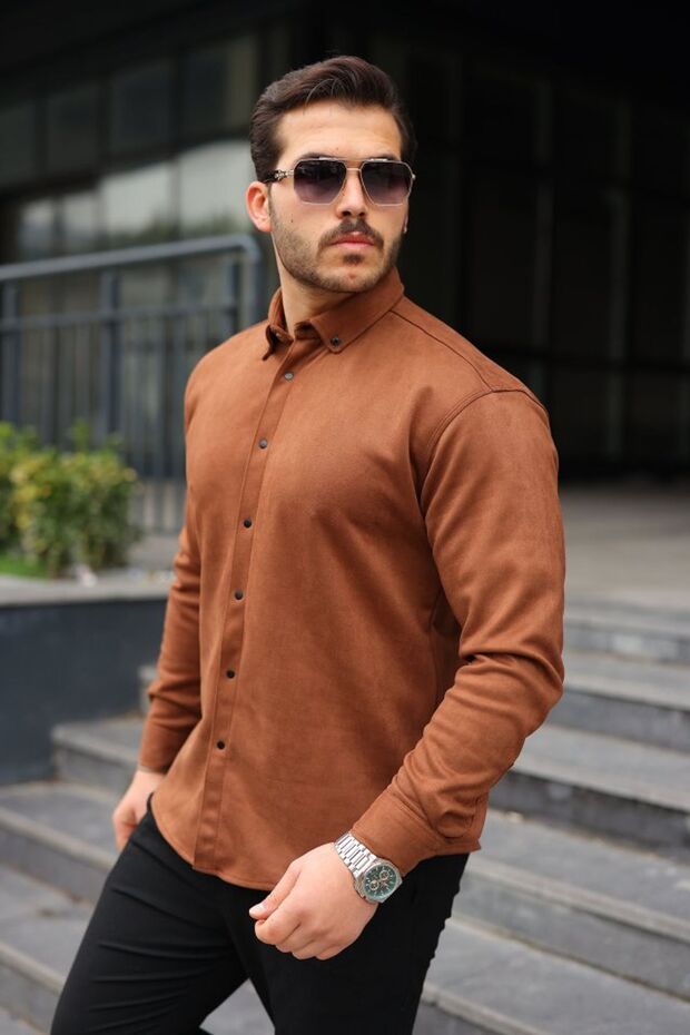 JANES Suni Süet Gömlek - 5