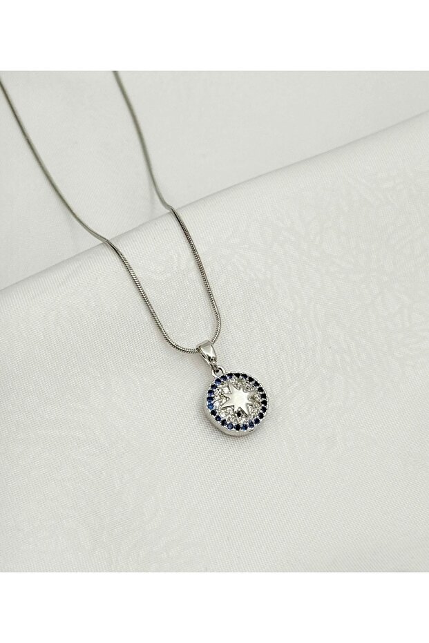 Steel Silver Star 45cm Necklace