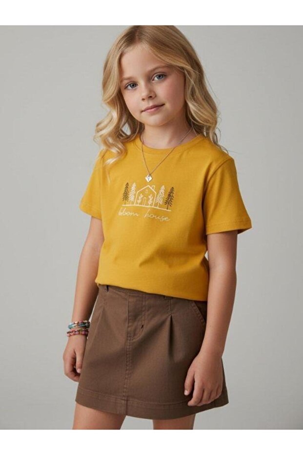 Girl's Landscape Printed T-Shirt