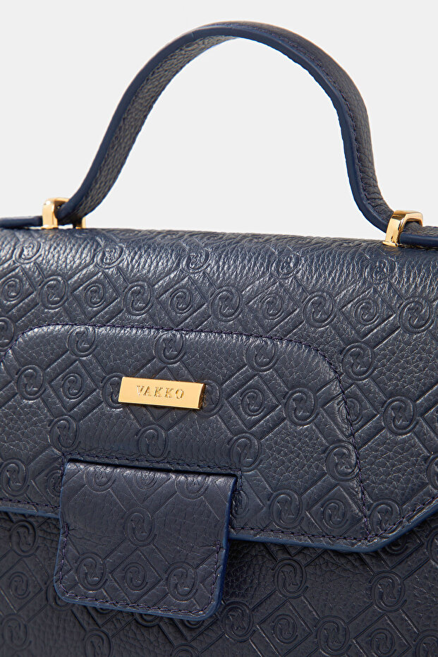 LACİVERTMONOGRAMDERİÇANTA - 4