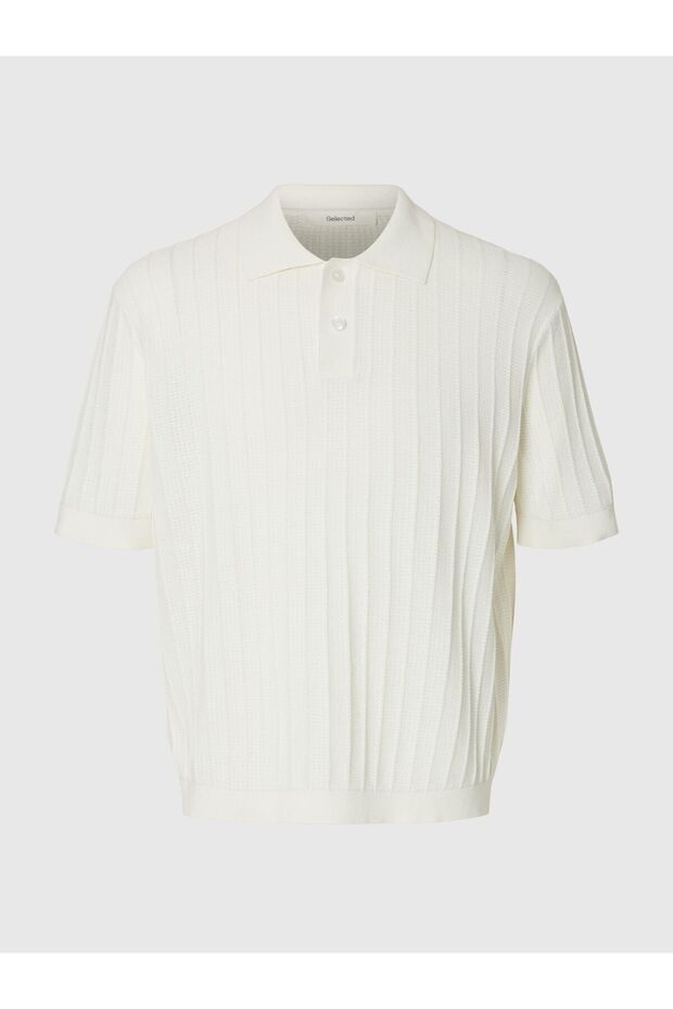 Polohemd aus Strick Structured - 2