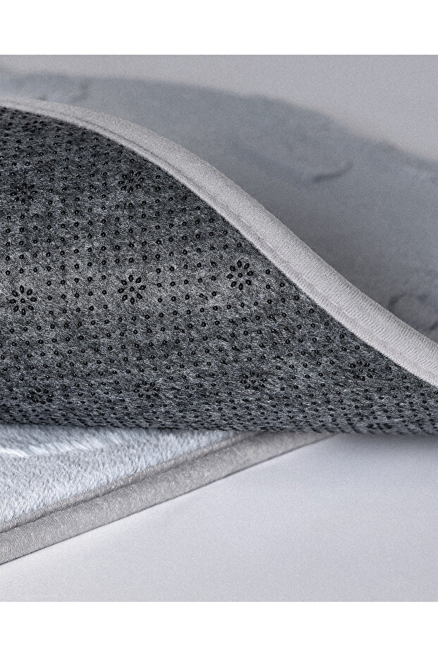 Frisson 2'li Banyo Paspası - Gri - 5