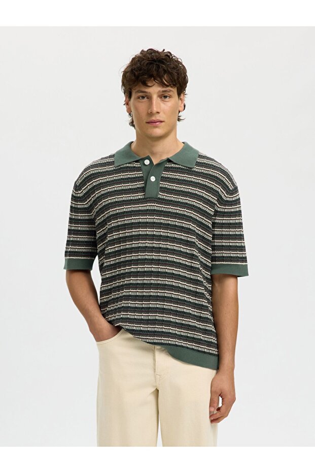 Polohemd aus Strick Structured - 1