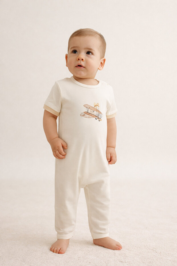 Organic Printed Men's Overalls 3-6/6-9/9-12/18-24 Months
