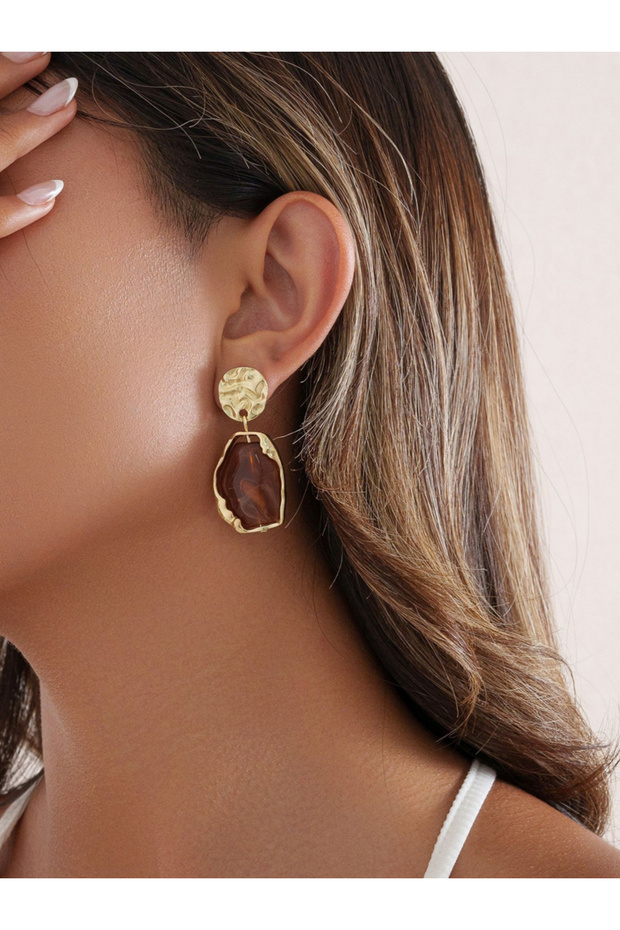 أقراط متدلية مرصعة بأحجار الراين - 2