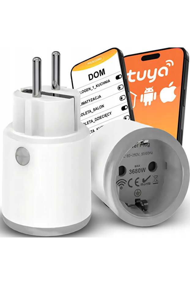 Programmable smart socket with wattmeter – App Control, PLUG&PLAY, Max. 3680W - 1