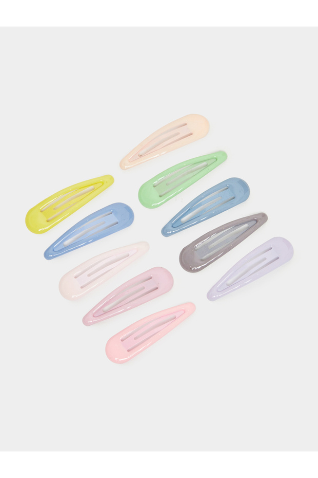 Pack of 10 - Kids Pastel Hair Clips