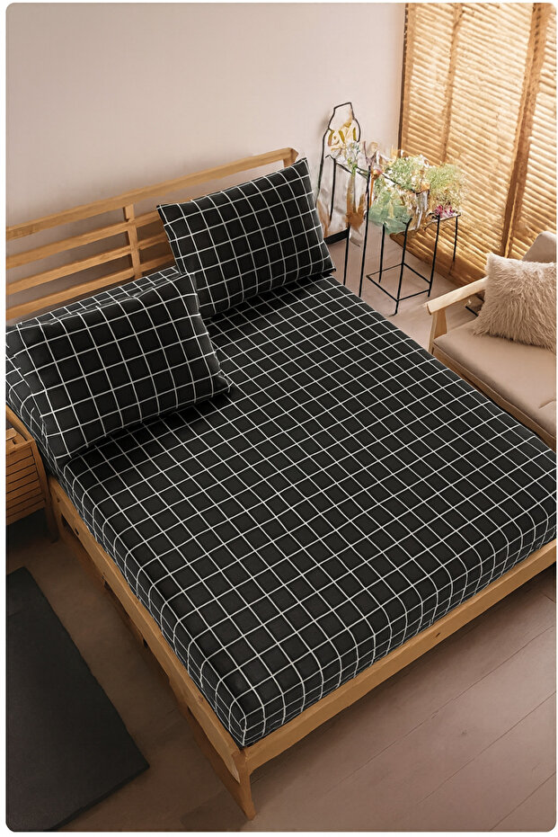 طقم ملاءات سرير مطاطية منقوشة من KARELİ - مقاس فردي/مزدوج/كبير الحجم - 2