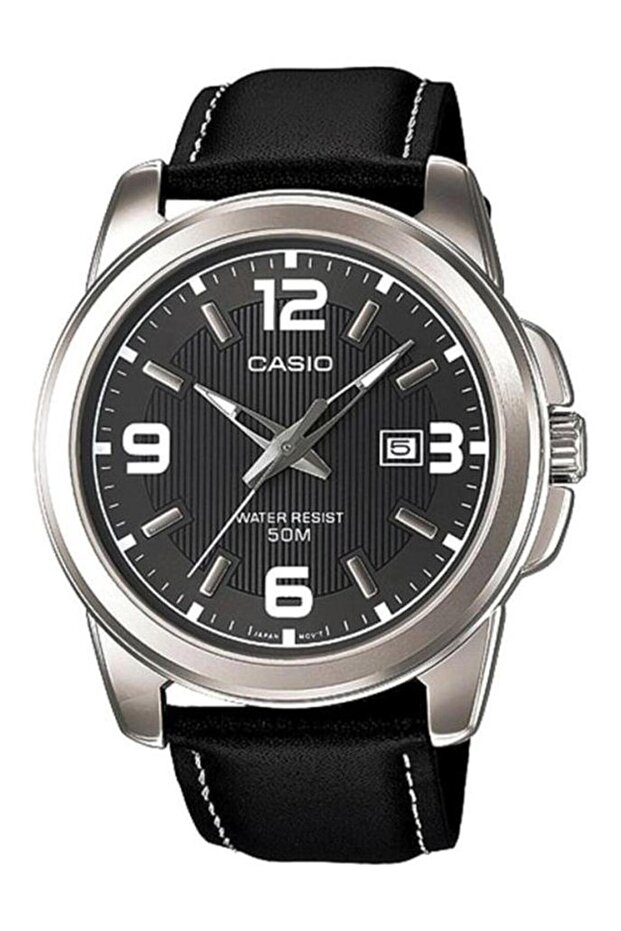 ساعة يد Enticer موديل MTP-1314L-8AVDF - 48 مم - أسود للرجال
