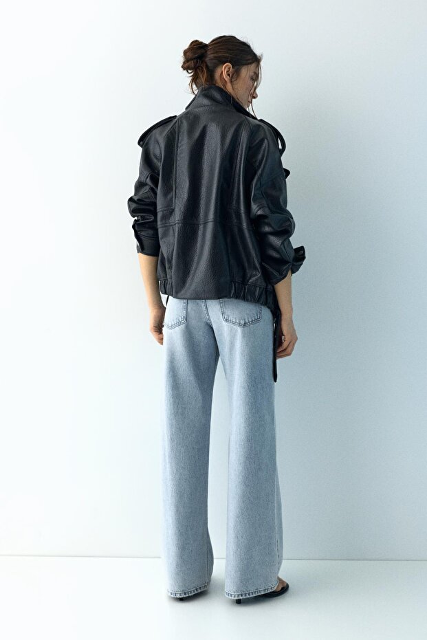 Baggy straight payetli jean - 5