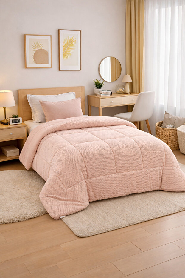 Powder Pink Wellsoft Quilt Single Size (160 X 220)