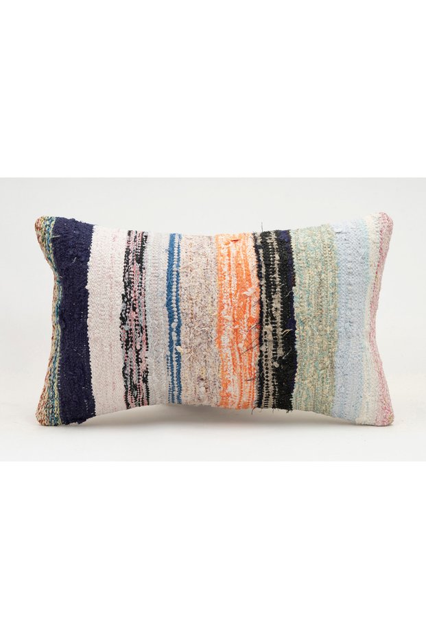 Vintage Throw Pillow Cover Made from Handmade Rug, Wool, 30X50 cm