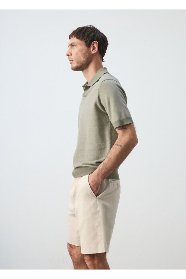 %100 pamuklu kombinli örme polo - 7