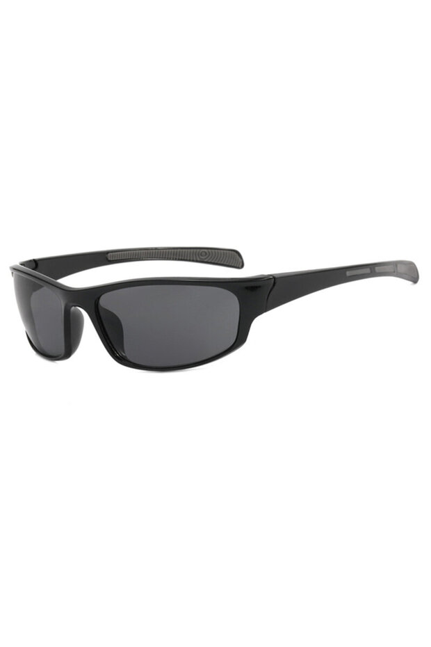 Sport Rectangular Sunglasses 9937, Black - 1