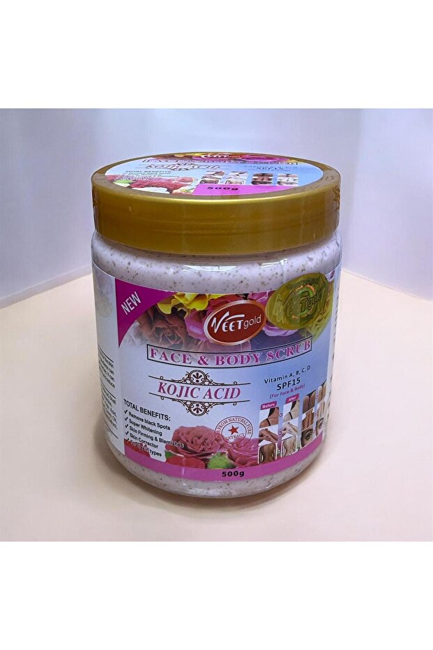 Kojic Acid Face & Body Scrub – Whitening, Exfoliating & Moisturizing Cream
