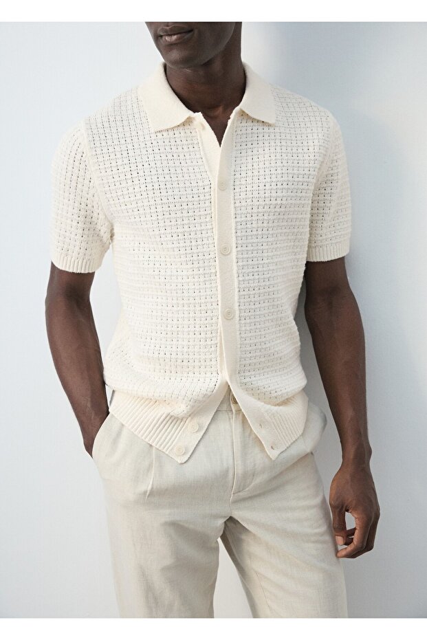 Ajur örgü gömlek - 8