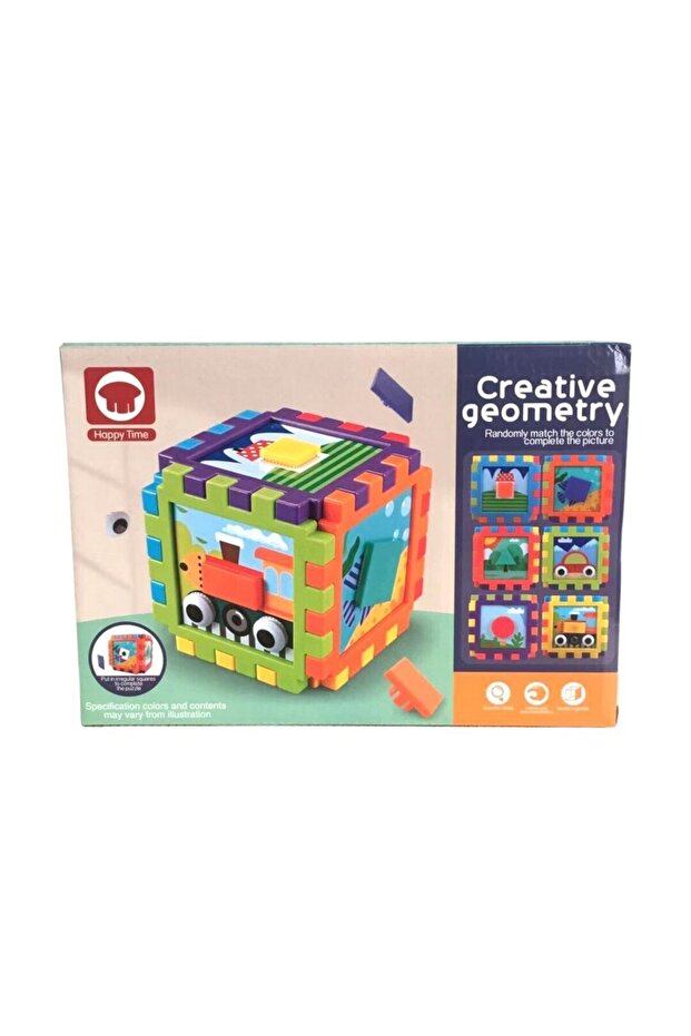 Creative cube with geometric shapes - 2